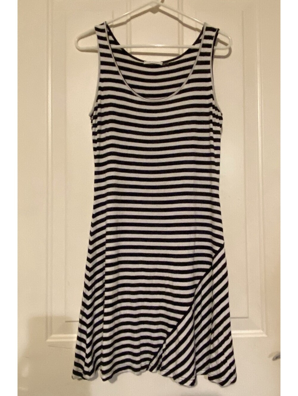 Calvin Klein Sleeveless Dress Black & White Striped Size 8